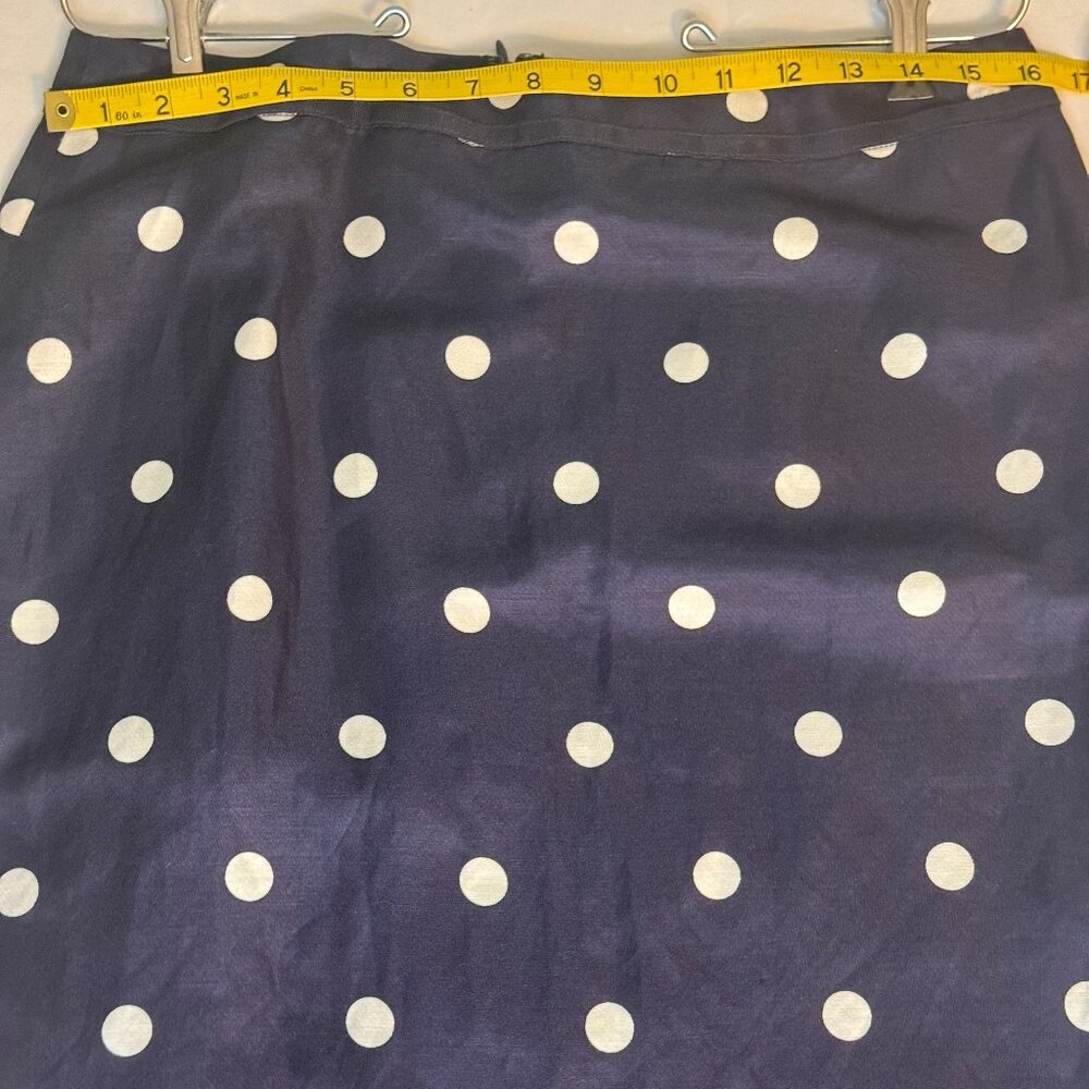 Banana Republic NWT Navy Blue & White Polka Dot Pencil Skirt - Size 10 - Picture 4 of 4